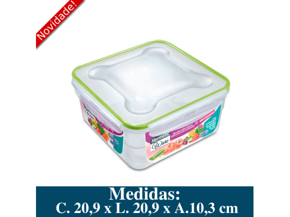 HERMETIC WARE QUADRADO 3,2 LTS REF 1065