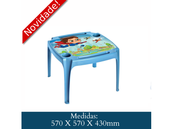 MESA INFANTIL AZUL LABEL 25237CS