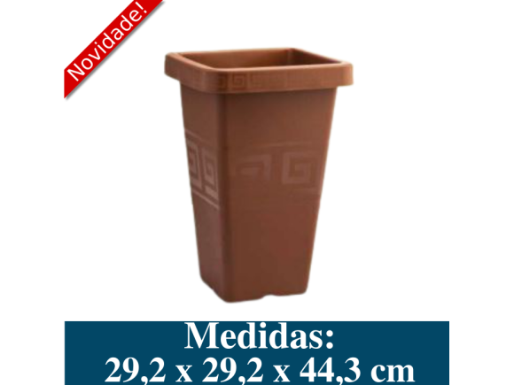 TACHO GREGO QUADRADO M 19,5L - TERRA COTA REF 0481