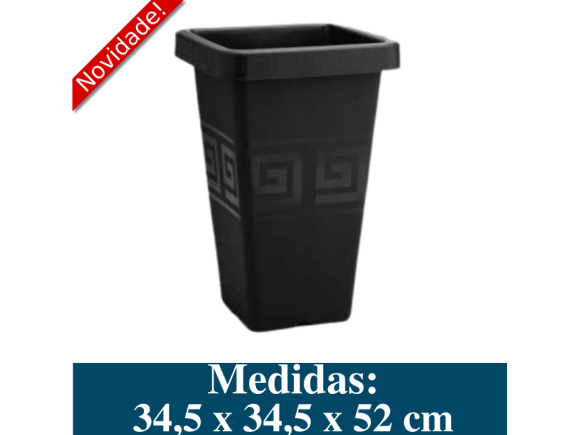 TACHO GREGO QUADRADO G 29,5L PRETO REF 0483