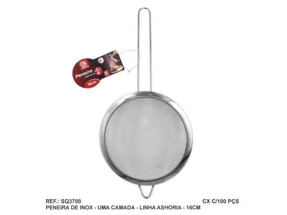 PENEIRA EM INOX 16CM REF. SQ3700