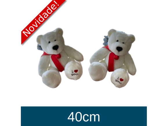 URSO CLASSIC BRANCO LOVE 40CM 10207