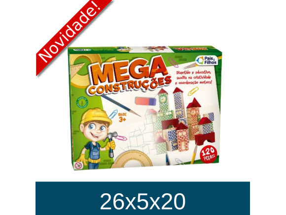 MEGA CONSTRUÇÕES 120 PCS MADEIRA 7361.1