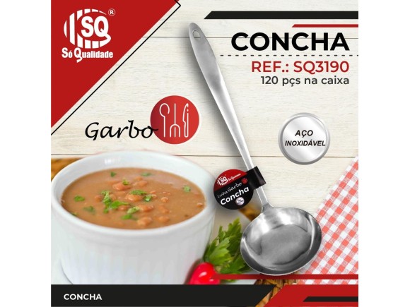 CONCHA LISA INOX -LINHA GARBO  SQ3190