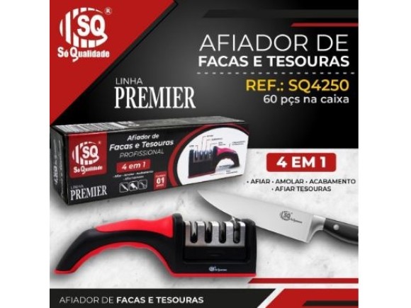 AFIADOR DE FACA E TESOURA 4 EM 1 LINHA PREMIER SQ4250