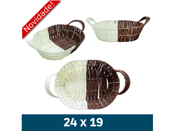 CESTA DE PAO OVAL 24X19CM DUO CT1758