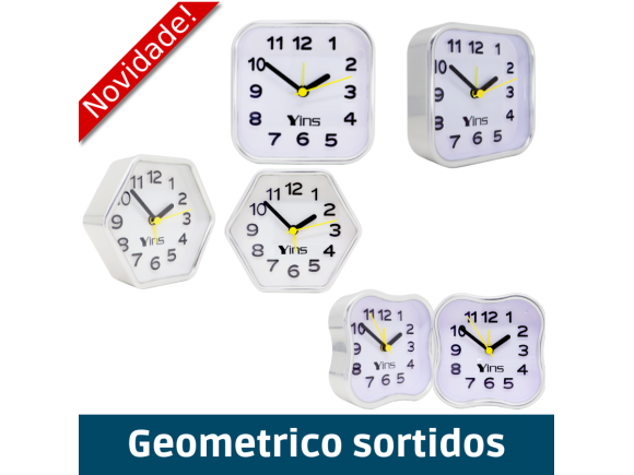 RELOGIO MESA GEOMETRICO SORTIDO YS38155