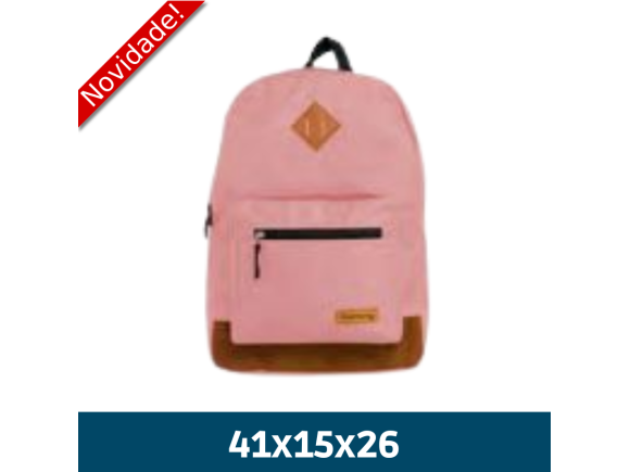 MOCHILA CASUAL EM POLIESTER ROSA YS29117RO