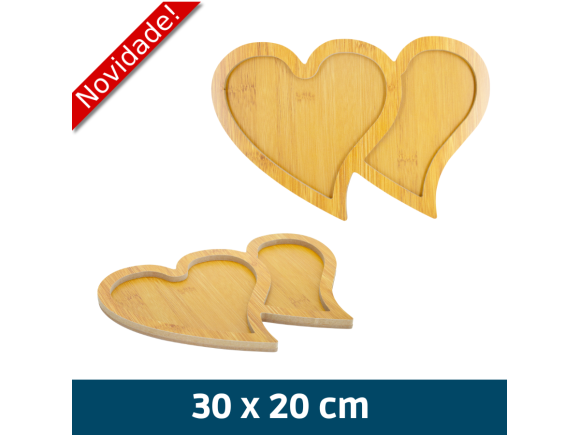 PETISQUEIRA 2 CORACOES 30X20CM MDF CT2840