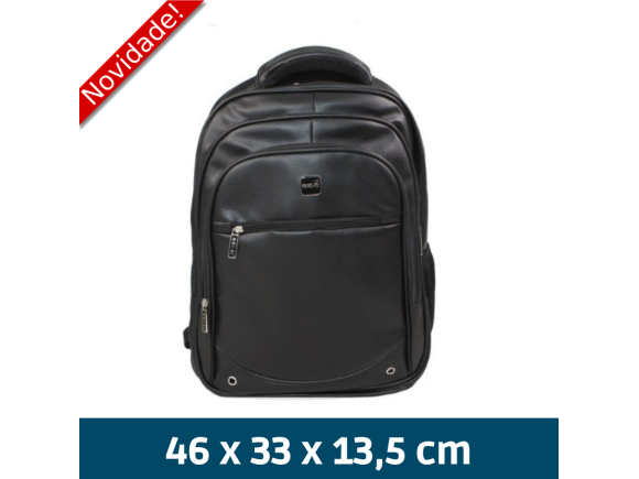 MOCHILA ADULTA MASCULINA COM MATERIAL DE PU E ALÇAS REFORCADAS COM ZIPPER DUPLO E 4 OPÇOES DE MODEL