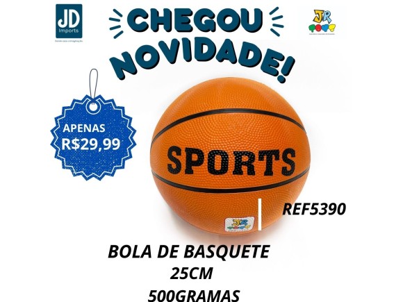 BOLA DE BASQUETE EM PU E BORRACHA -25 CM 500 GRAMAS JR0539