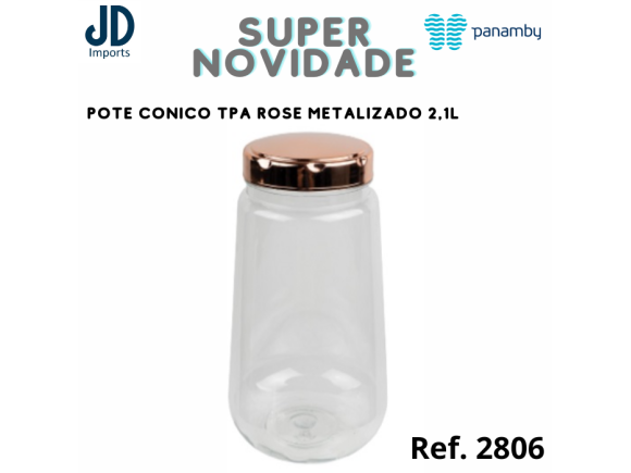 POTE CONICO TPA ROSE METALIZADO 2,1L REF.725