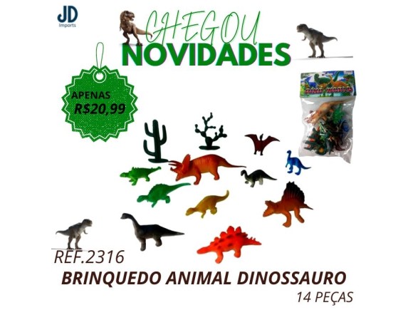 BRINQUEDO ANIMAL  DINOSSAURO