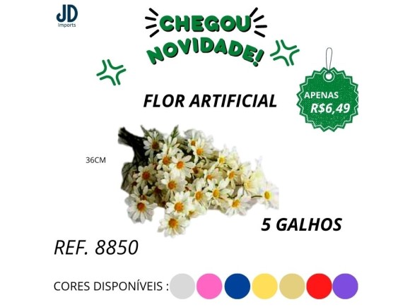 FLOR ARTIFICIAL 5 GALHOS 2508