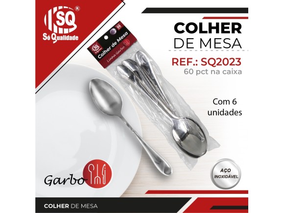 CONJUNTO C/6 COLHERES DE INOX SQ2023