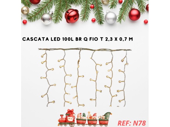 CASCATA LED 100L BR Q FIO T 2,3 X 0,7 M -NTL1100Q127V