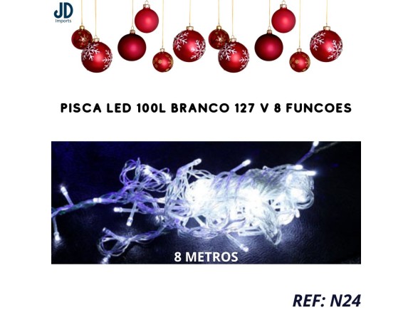 PISCA LED 100L BRANCO 127 V 8 FUNCOES