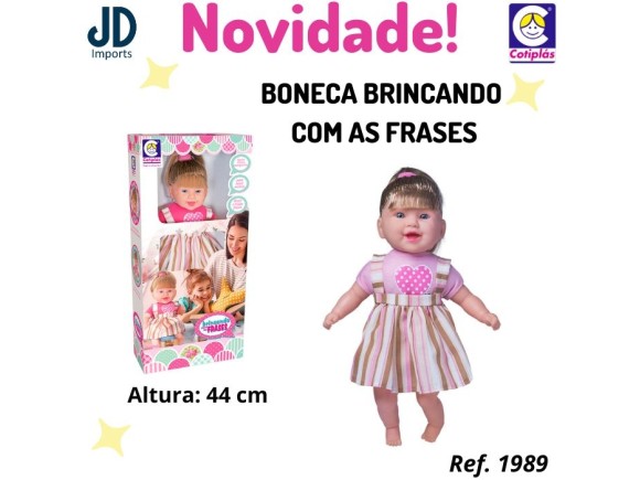 BONECA BRINCANDO COM AS FRASES