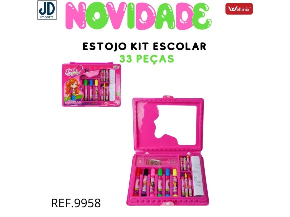 ESTOJO  KIT  ESCOLAR  33 PSC  GLAM  GIRLS  WE3897